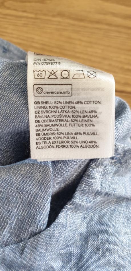 Ľanový overal h&m exclusive veľ.62 ako nový, h&m,62