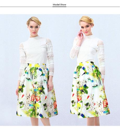 Graffiti midi vintage floral sukna xs/s/m, m / s / xs