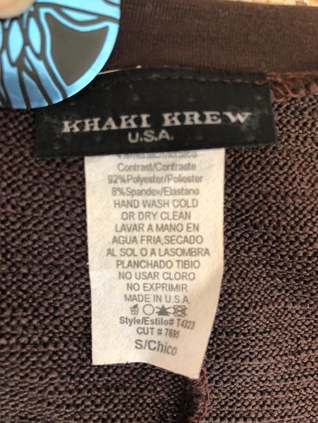 Khaki krew usa ligotavý top, s, s