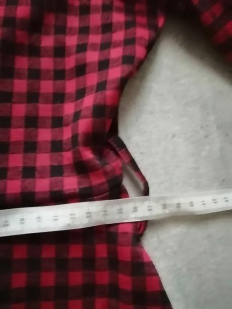 Červené kockované šaty, vl, l