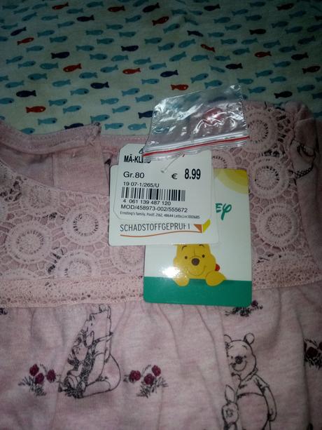 Šatočky s mackom pú a prasiatkom, disney,80