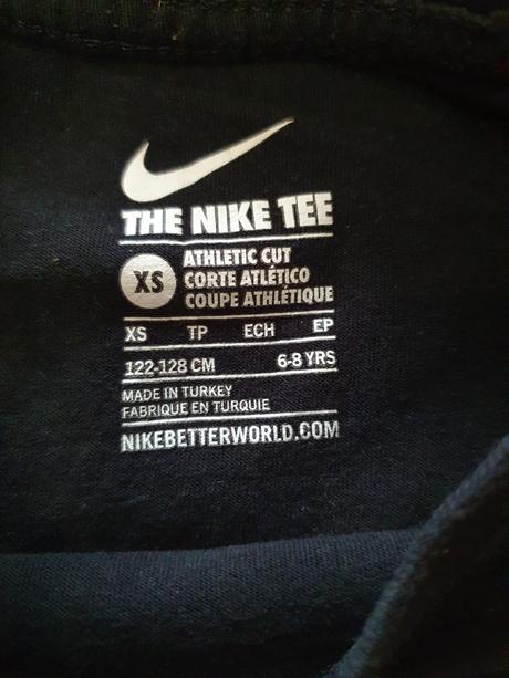 Tričko s nápisom 6-8y, nike,122