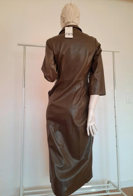 Zara koženkové šaty, zara,s