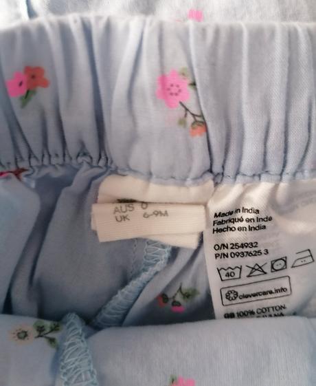 Jemny kvietkovany kompletik, h&m,74