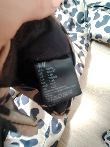 H&m zimný overal a rukavice s leo vzorom, h&m,92