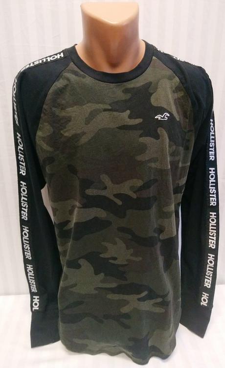 Pánske zeleno čierne tričko, hollister, m, hollister,m