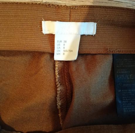 Nohavice hnedé, h&m,38