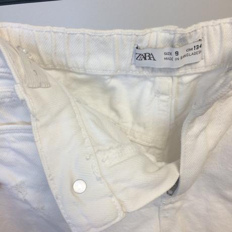 Šortky biele dievčenské zara č.134, 8-9y, zara,134