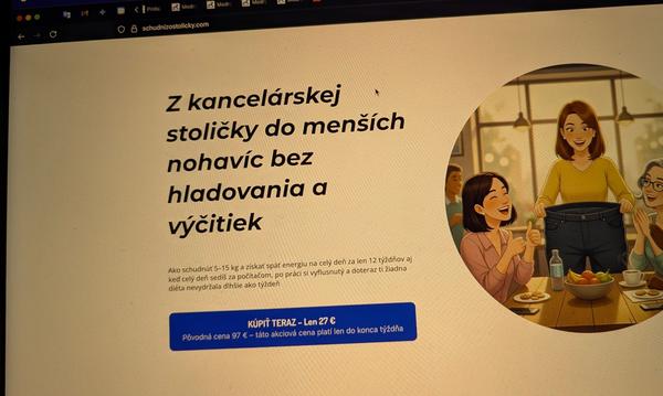 Podvodná stránka na chudnutie schudnizostolicky.com