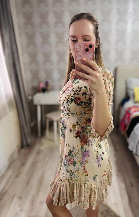 Kvietkované šaty, orsay,xs