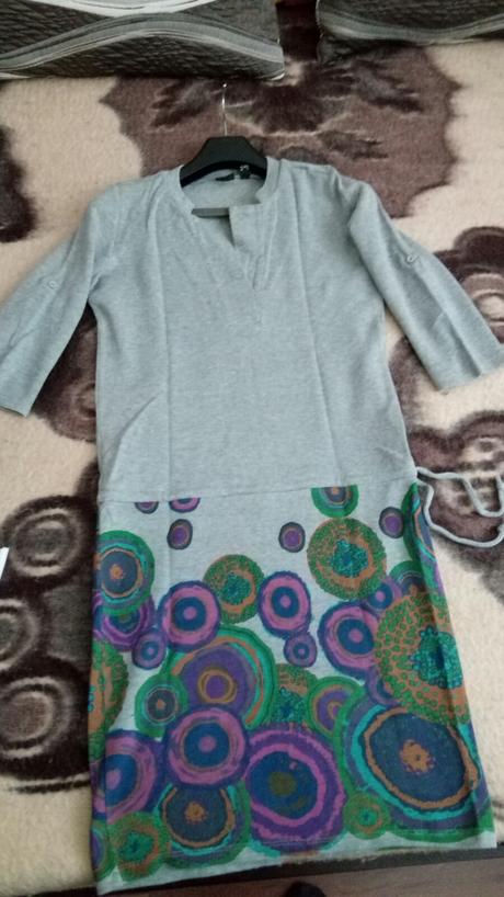 Bavlnené sivé šaty, bonprix,38