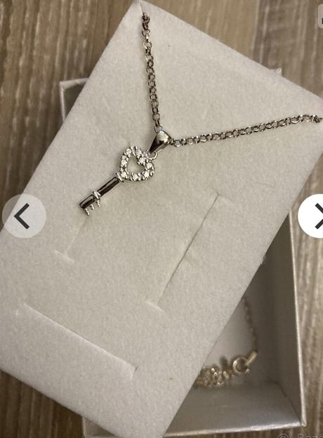 Strieborná retiazka na krk+prívesok kľúčik,