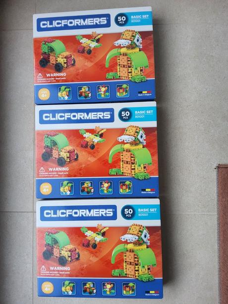 3x clickformers po 50 ks,
