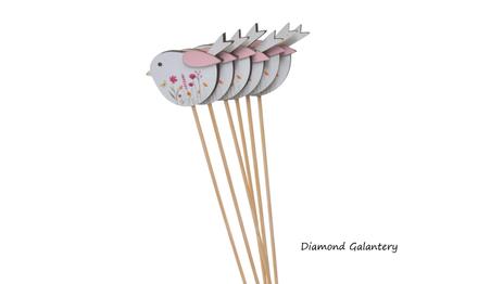 Drevený zápich - vtáčik,