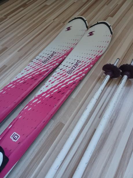 Dievčenské lyže s palicami, blizzard,130-139 cm