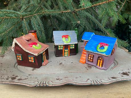 Keramické domčeky,