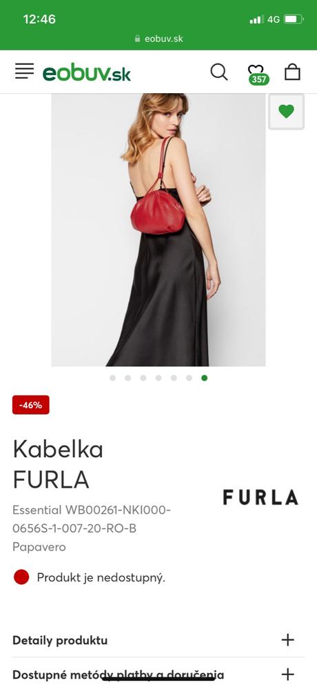 Kožená kabelka furla, furla