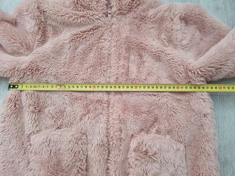 Chlpatá huňatá bunda s uškom č.158/164, h&m,158