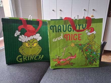 Taška grinch shopper vianoce stromček hviezda,