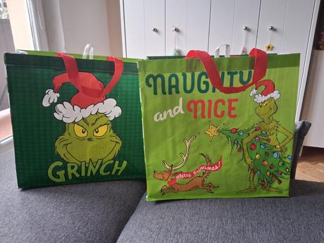 Taška grinch shopper vianoce stromček hviezda, 