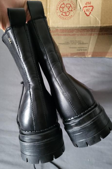 Kožené jarné čižmy nezateplené, 38