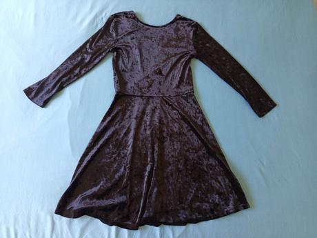 Áčkové šaty zamatove, h&m,170