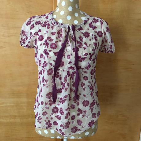 Zara hodvábno-bavlnená kvetová blúzka, zara,xs