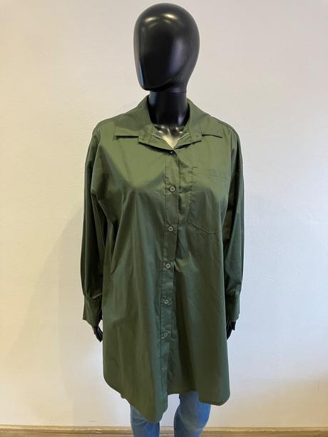 Dámska predĺžená košeľa khaki (uni), l / m / xl