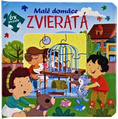 Malé domáce zvieratá kniha puzzle 6x,