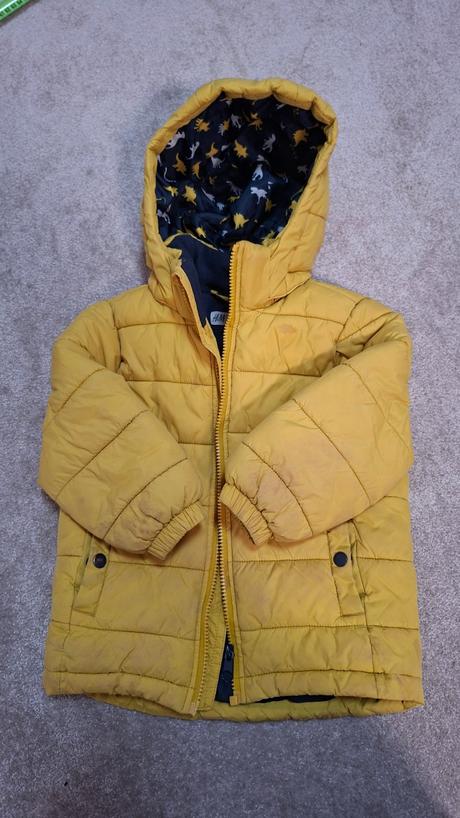 H&m krasna zimná bunda vel.98 (2-3r.), h&m,98