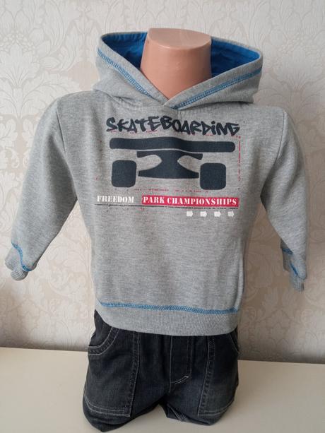 Chlapčenská mikina s kapucňou skateboarding (2r.), 92