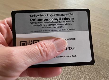 Pokémon mewtwo v battle deck - kód do hry, 