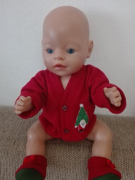 Svetríky s látkovými topánkami pre 43 cm baby born,