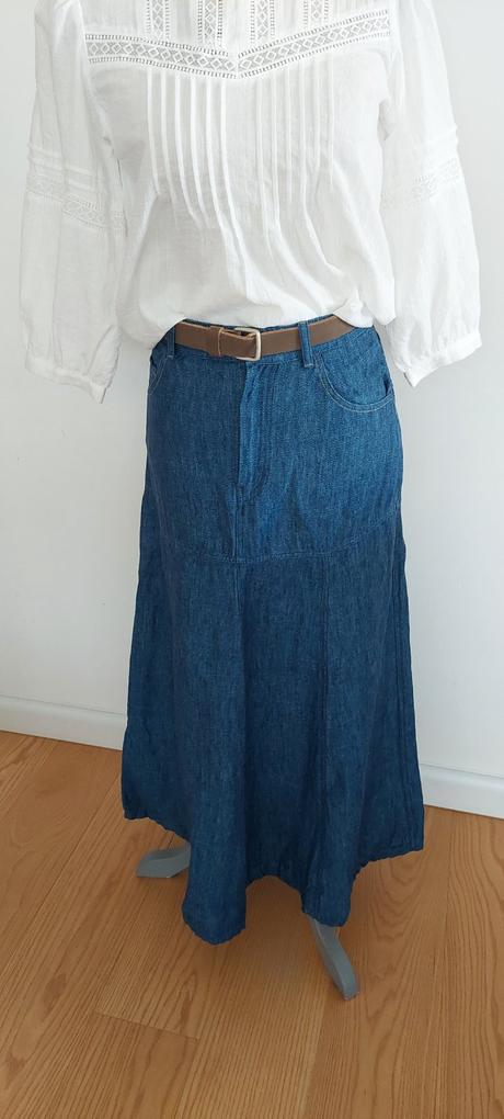 Massimo dutti maxi ľanová sukňa, s