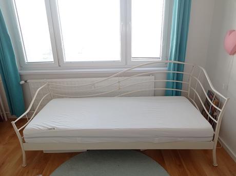 Dievčenská elegantna posteľ+rošt+matrac, šírka (cm): 90,dĺžka (cm): 200