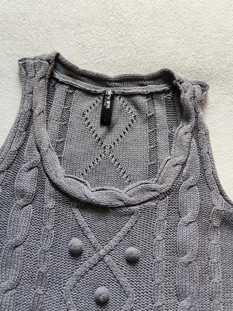 Pletená dlhá vesta, colours of the world,l