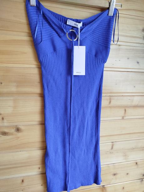 Saty obtiahnute modre, mango,34 / 36 / s / xs