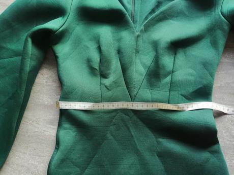 Zelené neoprénové šaty asos v36, 36