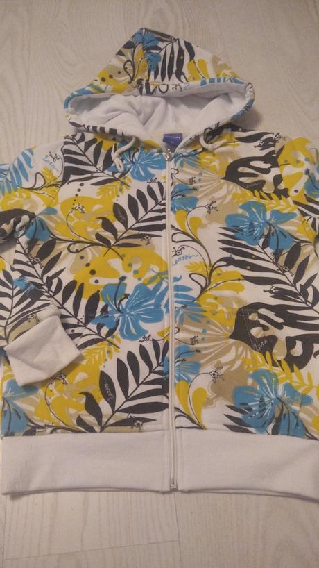 Teplejšia farebná mikina na zips, 158