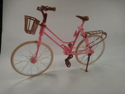 Bicykel pre barbie bielo ružovo hnedý, 