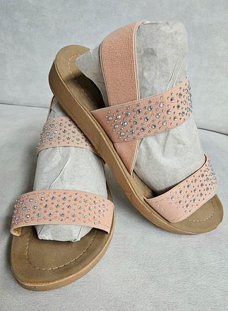 Lososové sandále s kamienkami, graceland,34