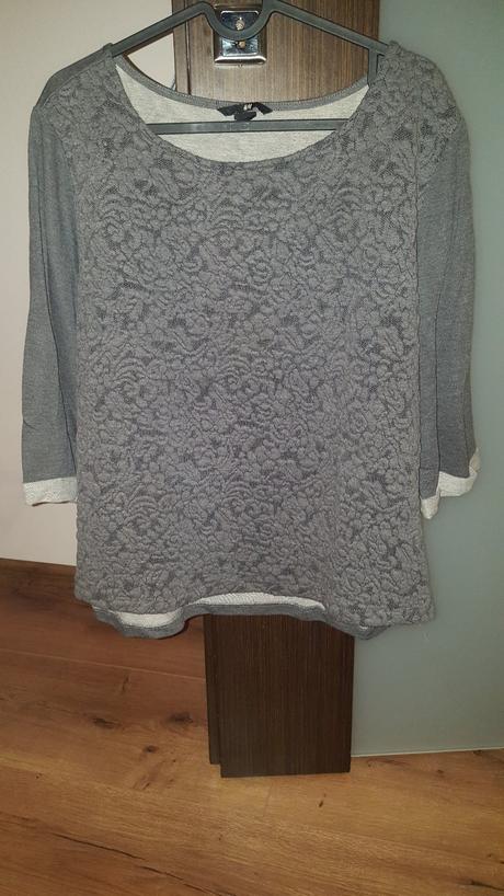 Ornamentova mikina-tricko oversize, h&m,m