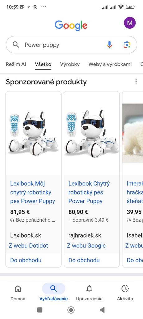 Interaktívny robo pes, 