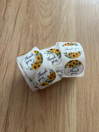 Thank you nálepky 100 ks, 