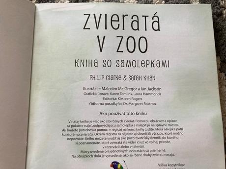 Kniha o zvieratách s nálepkami-zoo,záhrada,motýle,
