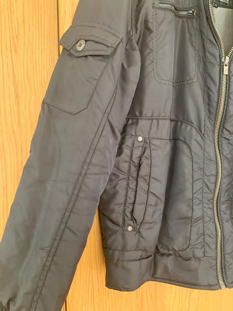 Jack & jones čierna hrubsia prechodna bunda xl, xl