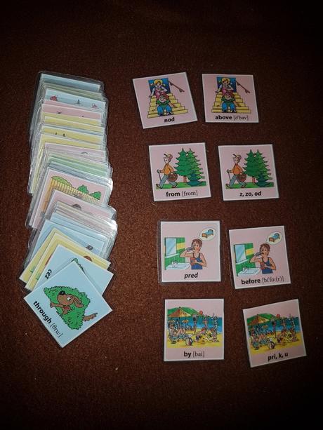 Pexeso v angličtine- predložky, 