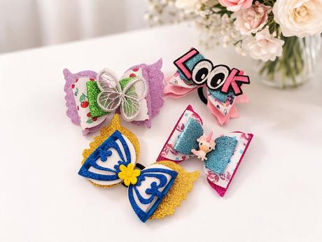 Balíčky mašiel na gumičke/štipce, 