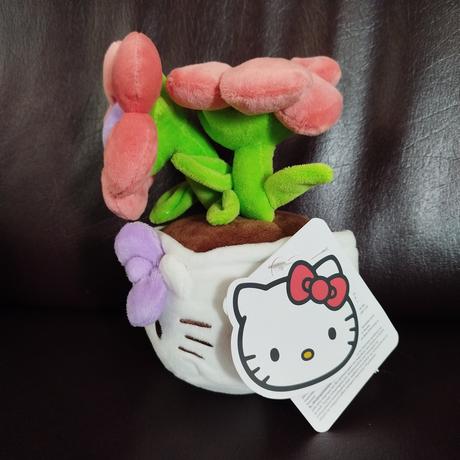 Plyšová váza s kvetmi hello kitty - s visačkou,