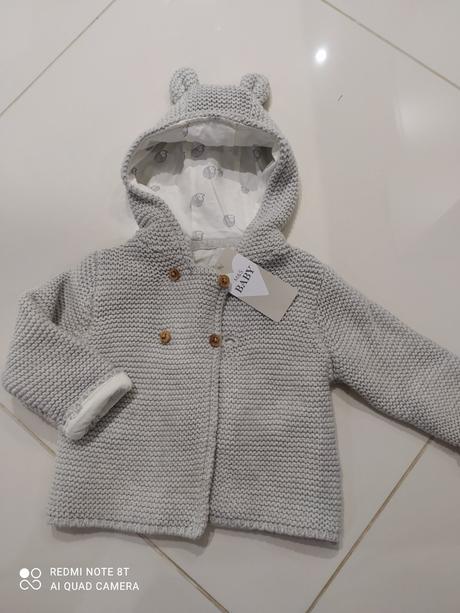 M&s svetrik, hrubý 3-6mes, s visackou novy, marks & spencer,62 / 68